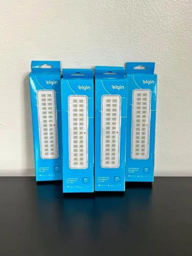 Luminária de Emergência Elgin 30 LEDs Bivolt Branca NOVO A PRONTA ENTREGA
