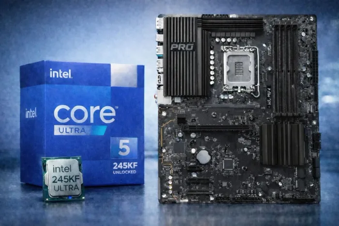 Kit Intel Core Ultra 5 245KF + Placa-mãe ASRock Z890