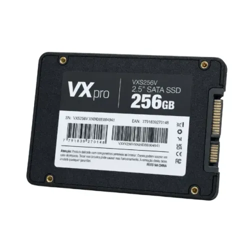 SSD VXPRO 256GB SATA III 6Gb/s TLC 520MB/s Leitura 450MB/s Gravação 400 TBW VXS256V