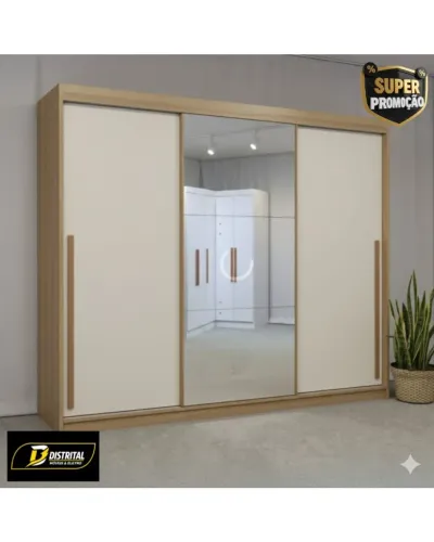Guarda Roupa Casal 3 Portas 6 Gavetas Senna Novo