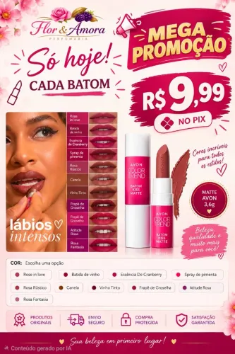 Mega promoção, Batom Avon kiss matte
