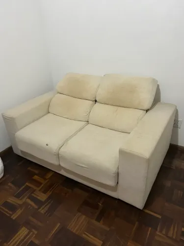 Sofá cama 2 lugares, tecido linho.