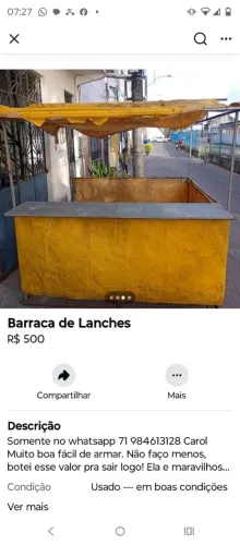 Barraca de lanche 500