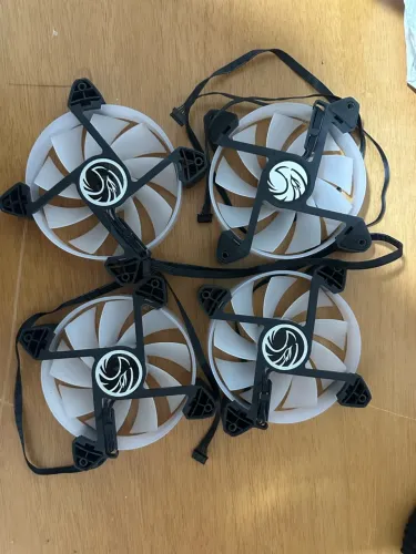Kit 4 Ventoinhas Rgb Brazil Pc Controladora Cores