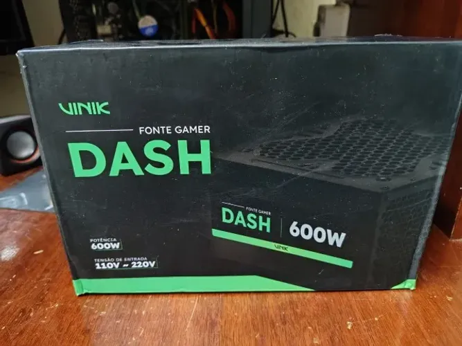 Fonte Gamer Vinik Dash, 600W, Preto (Só venda)