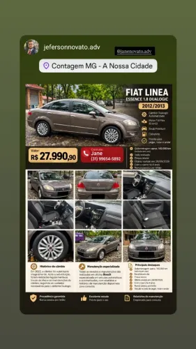 Fiat Linea Essence Dualogic 1.8 Flex 16V 4P 2013