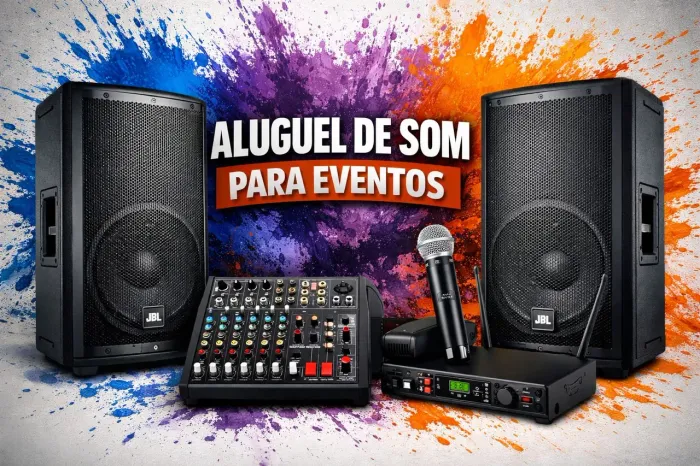 Aluguel de som para pequenos eventos.