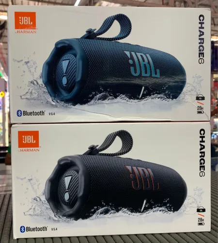 JBL CHARGE 6 ORIGINAL PRETA E AZUL 