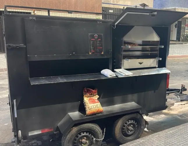 Carrinho para churrasco - reboque