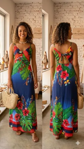 Lindo Vestido longo floral