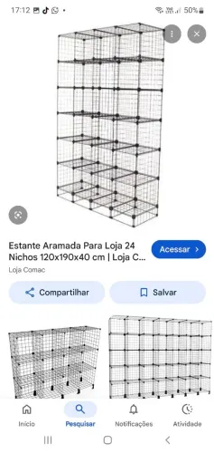 Tela aramada estoque ou decoração 