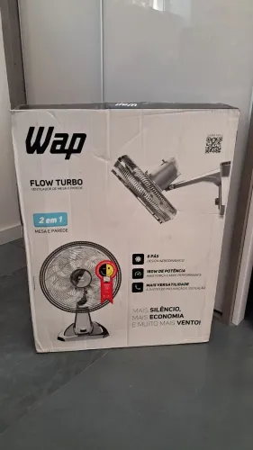 Ventilador De Parede E Mesa 180w 50cm 2 Em 1 Wap Flow Turbo Novo na caixa.