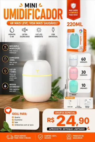 Mini Umidificador 220ML