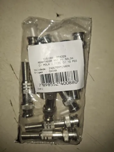 Adaptador BNC para solda com mola
