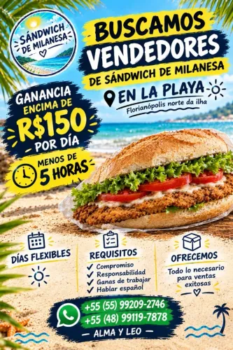 Emprego vendedor da praia 