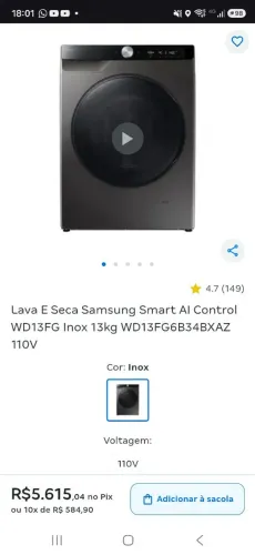 Lava e seca lacrada abaixo do preço
