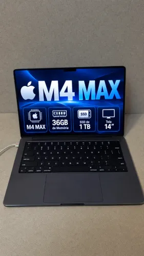 Macbook Pro M4 Max. Mem. 36 Gb. Ssd 1 Tera. Tela 14. Até 18 x