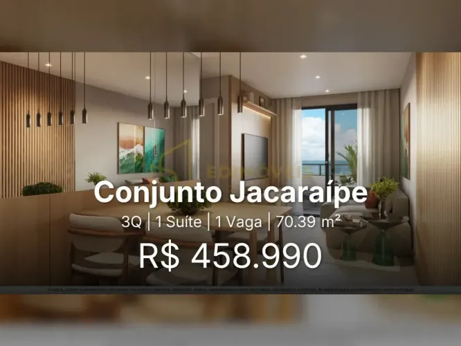 Conforto e praticidade em Conjunto Jacaraípe: apartamento de 3 quartos com vista incrível!