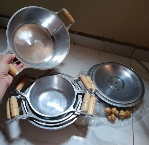 KIT panelas de alumínio batido 5 peças