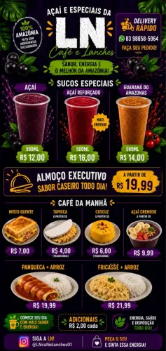 Lanches almoço Açaí