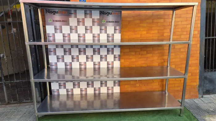 Estante inox prateleira industrial 304 