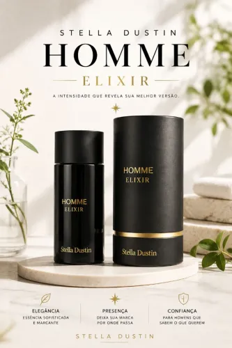 Perfume Stella Dustin Homme Elixir - Masculino 100ml - Original Lacrado<br>