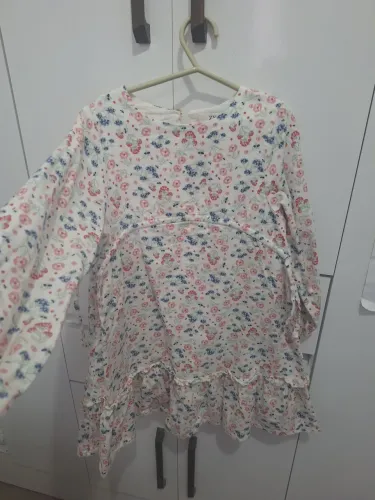 vestido infantil de manga longa