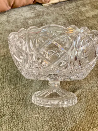 Fruteira de cristal vintage