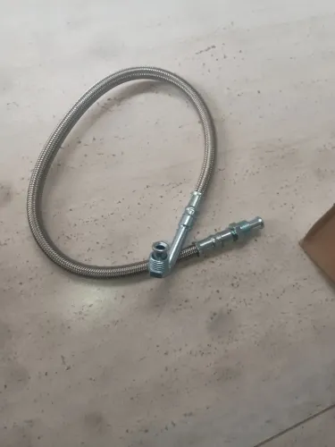 Mangueira Prensada Malha Aço 50cm Óleo Turbina C/ Niple