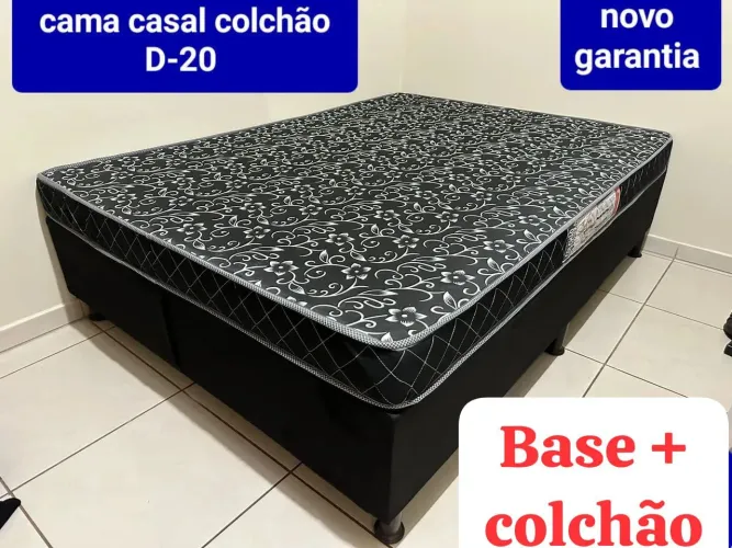 Cama base + colchão casal D20