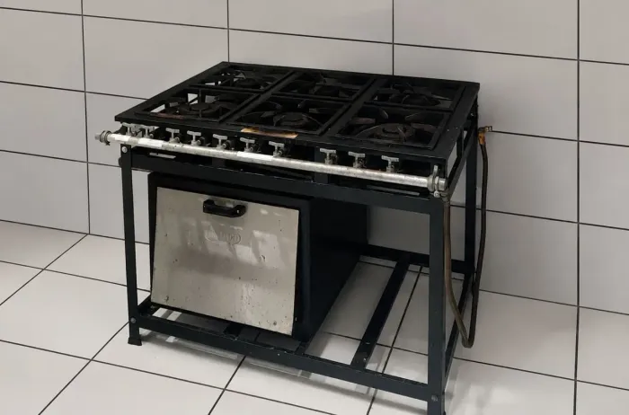 Forno industrial + fogão semi novo