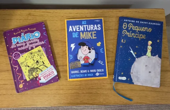Lote 8 Livros Infanto-Juvenis / Escolares (Diário de uma Garota, Aventuras de Mike, etc)