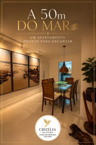 Apartamento Porteira Fechada a 50m do Mar | 109m² | 3 Quartos | 2 Suítes | Cabo Branco