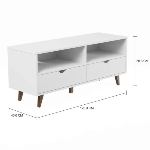 RACK BRANCO 2 GAVETAS 1,20 M X 40 CM