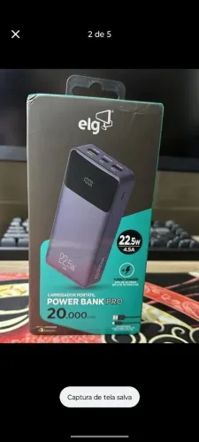 Power bank ELG - carregador portátil - 20.000 maH