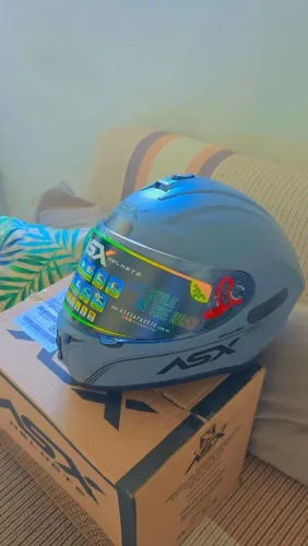 Capacete ASX Cinza Fosco DRAKEN