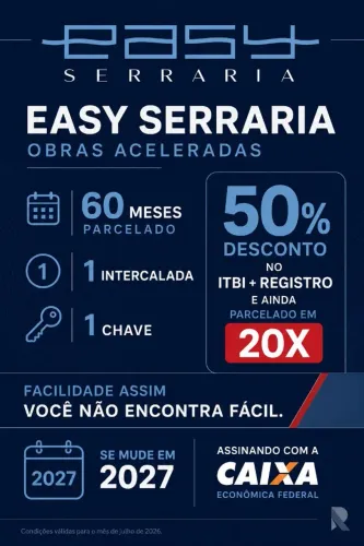 EASY SERRARIA ,SUA ENTRADA A VISTA VIRA O DOBRO