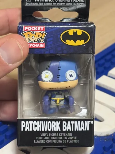 Pocket  pop Keychain Patchwork Batman, funko, original, novo e importado 