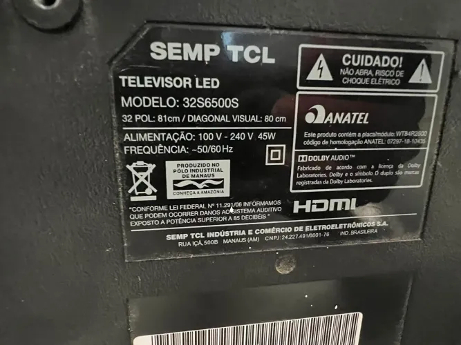 Tv 32 pol com defeito