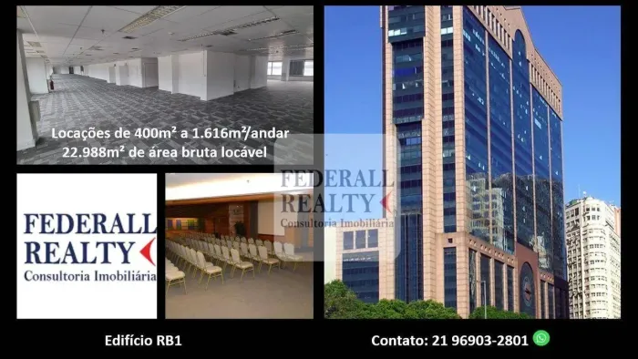 Aluguel salas comerciais Edifício RB1, Centro, Rio de Janeiro