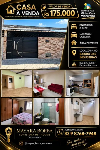 Casa a venda Bairro das Indústrias l pode ser financiada 
