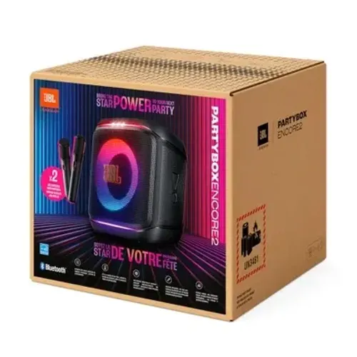 JBL PartyBox 2 encore com Dois microfones, Garantia JBL, ZERO, Lacrada