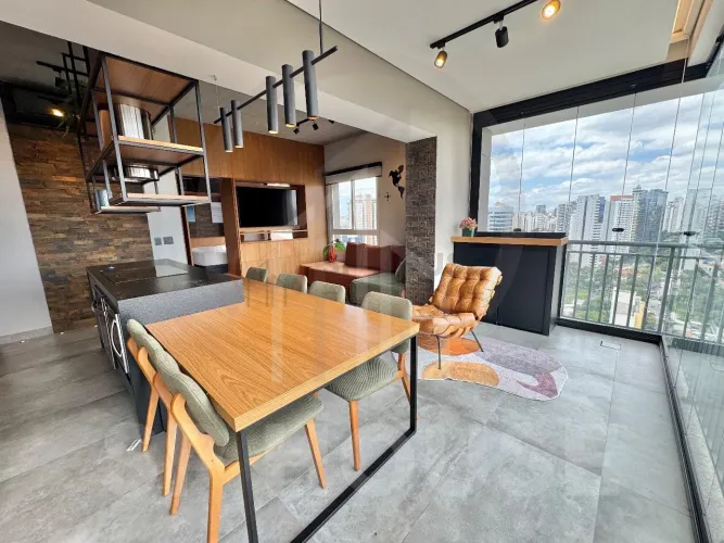 Apartamento para Alugar no Brooklin: 1 quarto, 1 vaga, 62m².