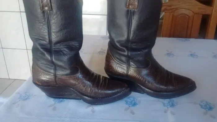 Bota couro jacare solado duplo