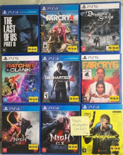 JOGOS PS4 e PS5