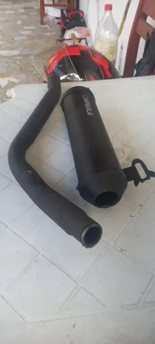 Escapamento xtz crosser 150 ponteira preta capsular