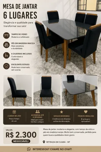 MESA DE JANTAR 6 LUGARES 