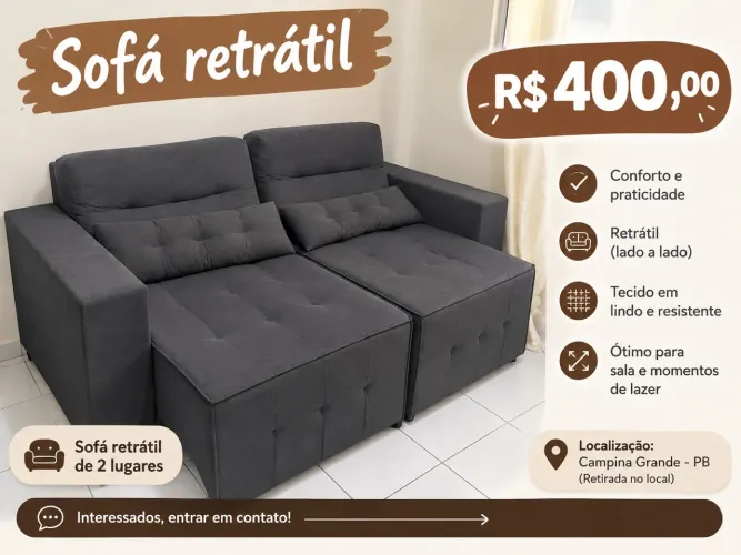 Sofá retrátil