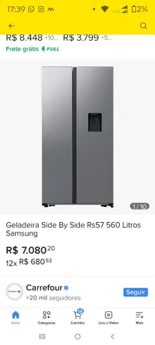 Geladeira side by side Samsung