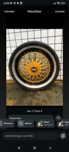 Aro 17 com pneu bom estado tem os 4 completo 